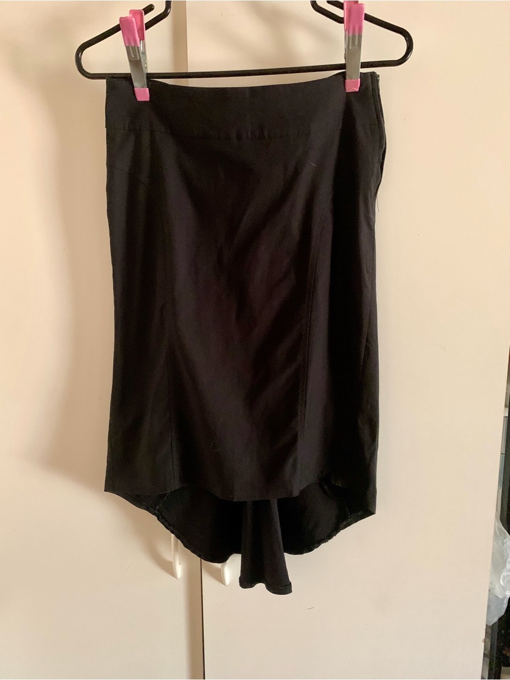 Black Women’s Pencil Business High-Low Skirt #0018